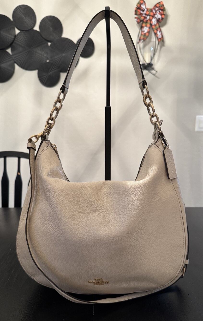 Coach Abby Duffle Shoulder Bag In chalk Beige